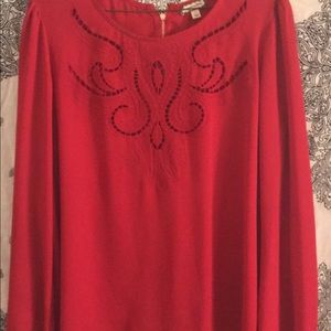 Red Eyeshadow size Large blouse